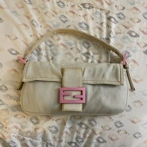 Sold:  Vintage Fendi Baguette in Grey jersey